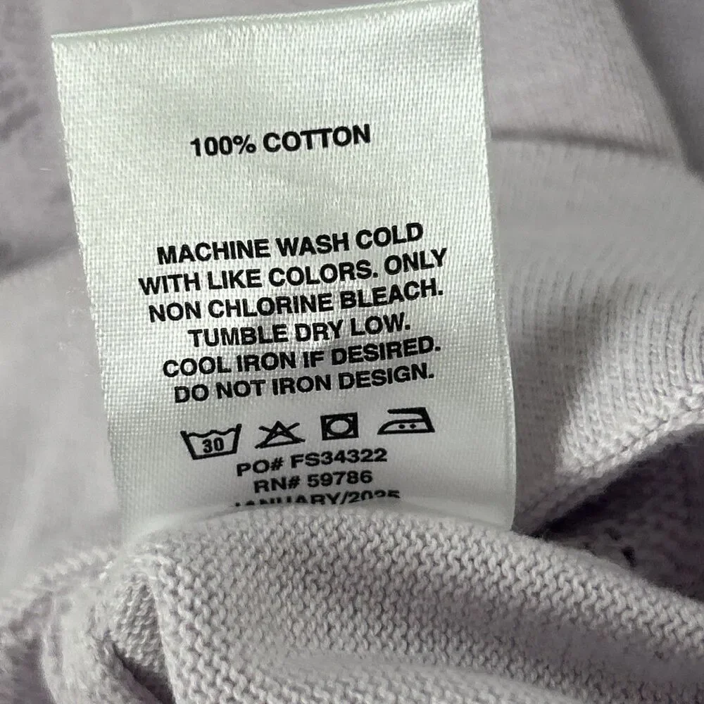 NWT Express Men’s Medium Button Down Collard Style Knit Shirt 100 % Cotton LILAC - Picture 7 of 7